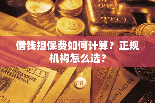 济南借钱担保费如何计算？正规机构怎么选？